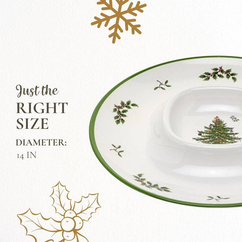 Christmas Tree Melamine Chip and Dip Platter