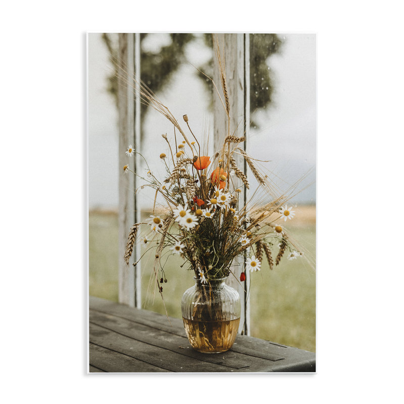 «Bouquet with Window View», art mural sur plaque par Incado, H 15 po x l 10 po