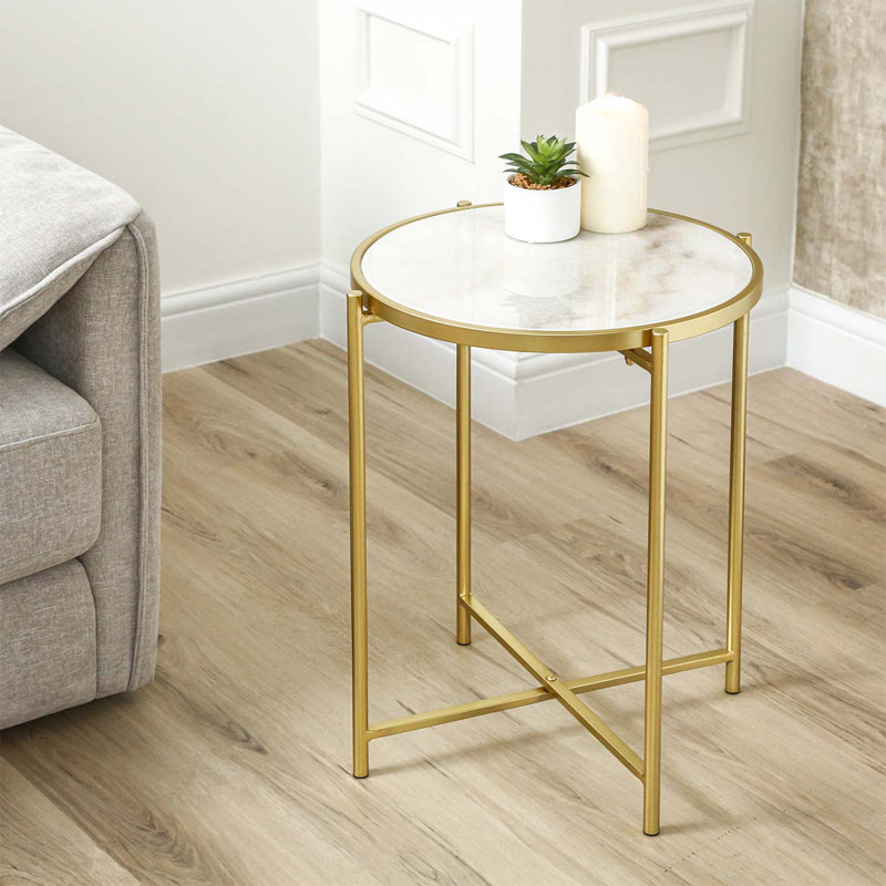 End Table, Gold