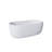 Freestanding Bathtub Resin Stone Soaking Bathtub Solid Surface Modern Tubs with Overflow and Pop-up Drain in White