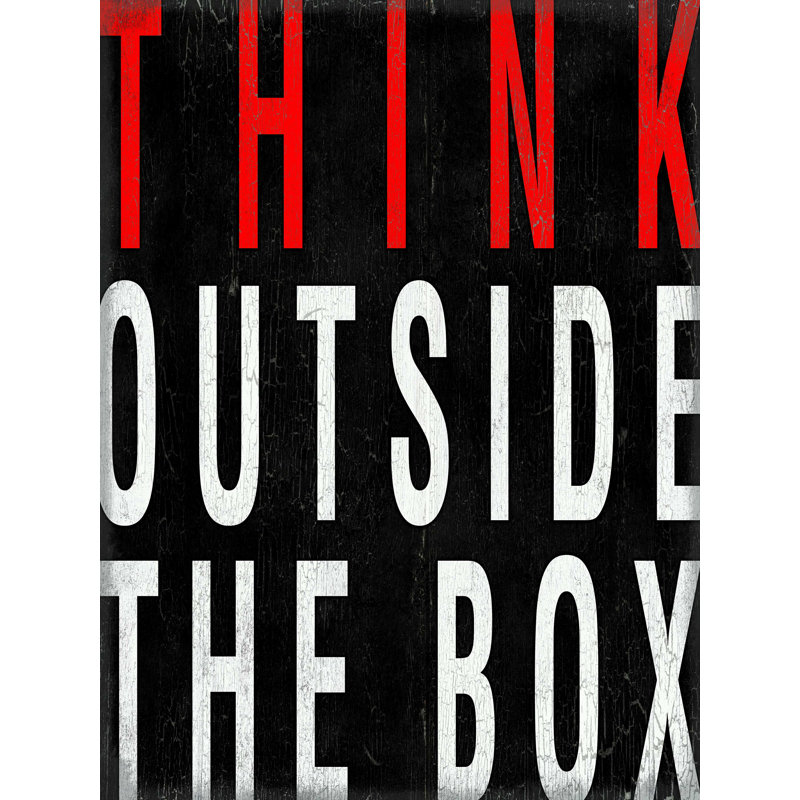 Think Box Red - reproduction sur toile tendue, H 24 po x l 18 po