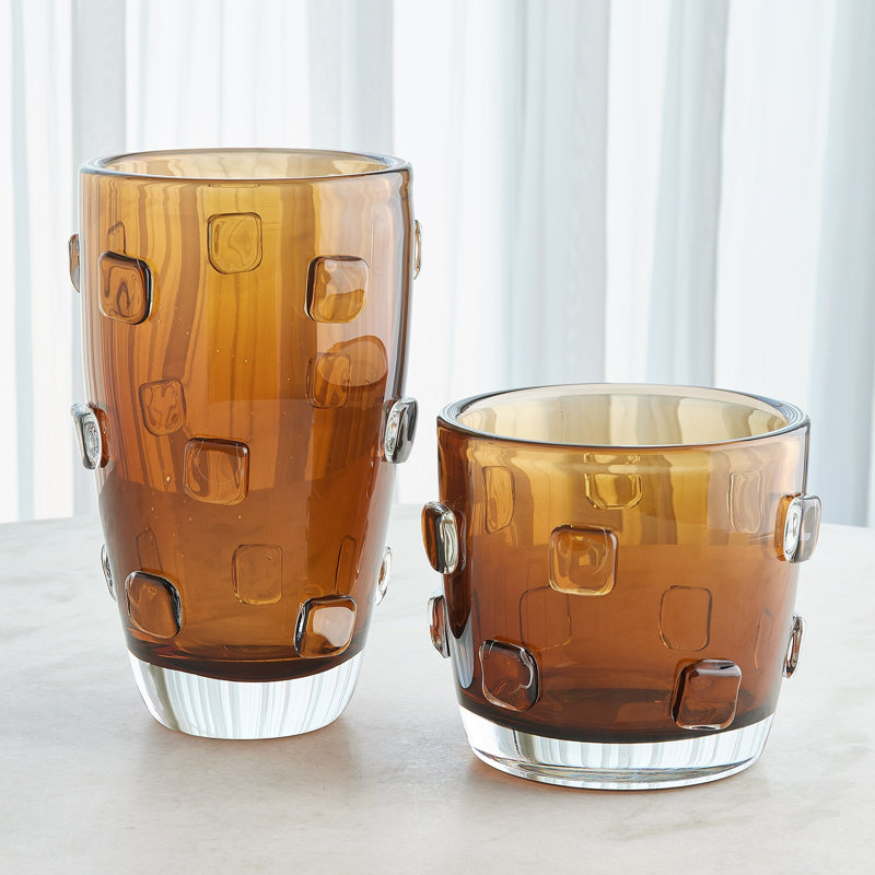 Ingot Vase-Plum-Sm, Amber