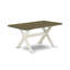 Wire Brushed Linen Solid Wood Top Dining table with Chairs with Lattice Back-957917479-958196725-957447102