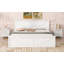 Lit plateforme en bois avec quatre tiroirs de rangement et pieds de soutien-795719950-795719955