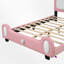 Lit plateforme en tissu d'ameublement-341418081