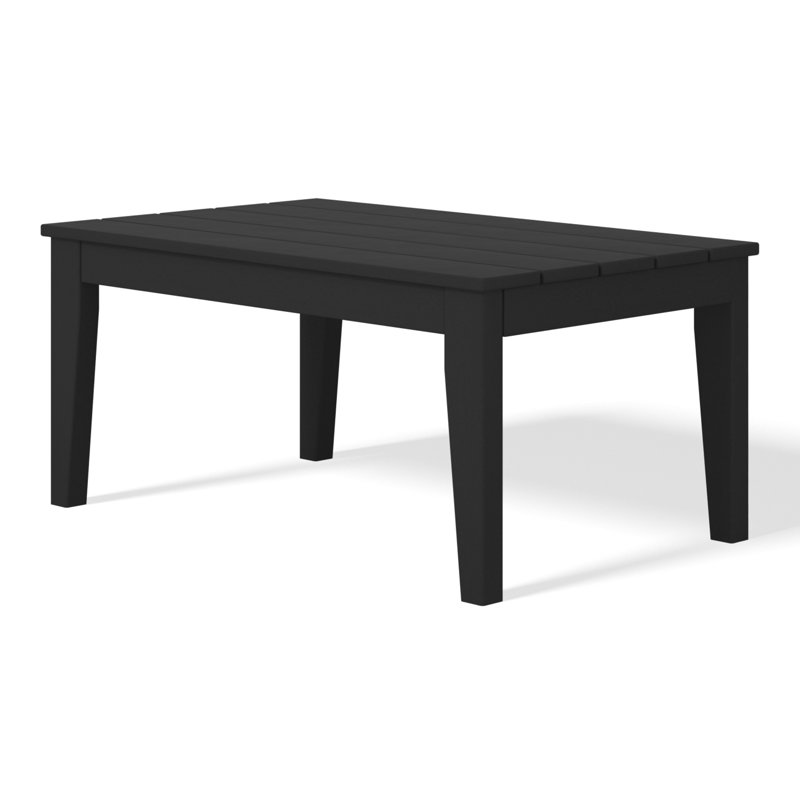 Laguna HDPE Patio Coffee Table, Black