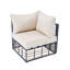 Ensemble de canapé modulaire de patio en métal 7 pièces Modern Minimalist-130070808