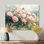 Pivoines et la prairie d'été I - Pivoines, impression sur métal