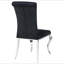 Chaises d'appoint noires rembourrées (ensemble de 4)-136610343