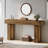 63 Inch Rattan Console Table, Farmhouse Entryway Table Sofa Table With Heavy Duty Legs