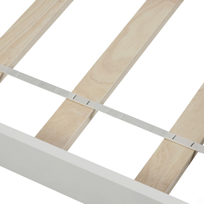Lit plateforme simple en bois C6AC9355DA8D43BA991929831F79D884, Blanc