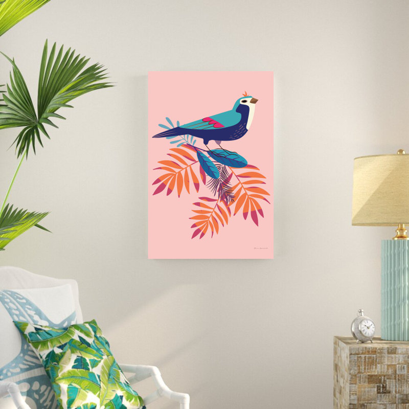 «Exotic Birds III» par Omar Escalante, impression sur toile tendue, H 36 po x l 24 po