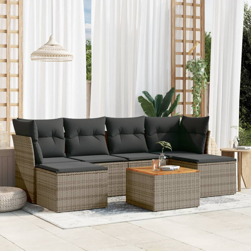 Ensemble de canapé de jardin Vidaxl gris
