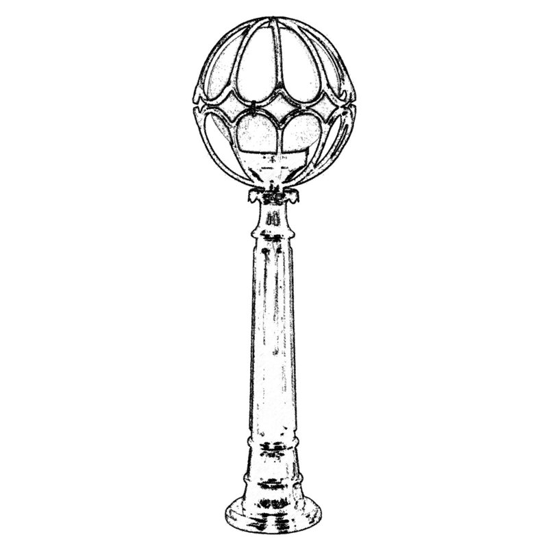 Aarjan Frosted Lamp Post (Full)
