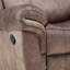 Fauteuil inclinable et oscillant en velours Zubaida