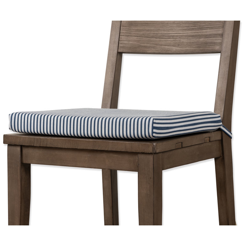 Coussin de chaise de salle à manger Dauntsey, Bleu foncé/blanc