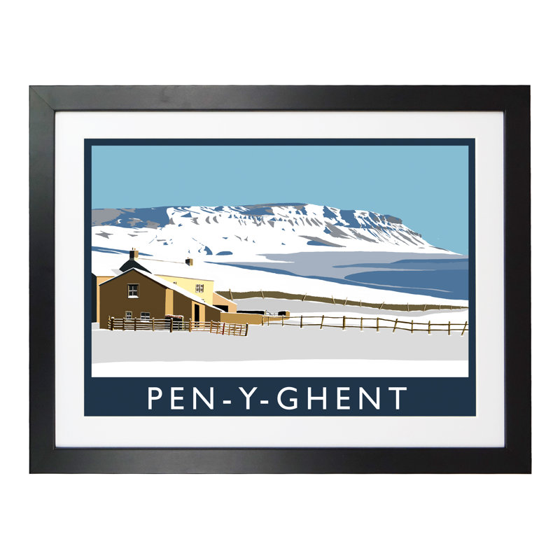 Pen-Y-Ghent by Richard O'Neil - Print, Black Wood Frame, 33.5 cm H x 43.5 cm W x 2.2 cm D