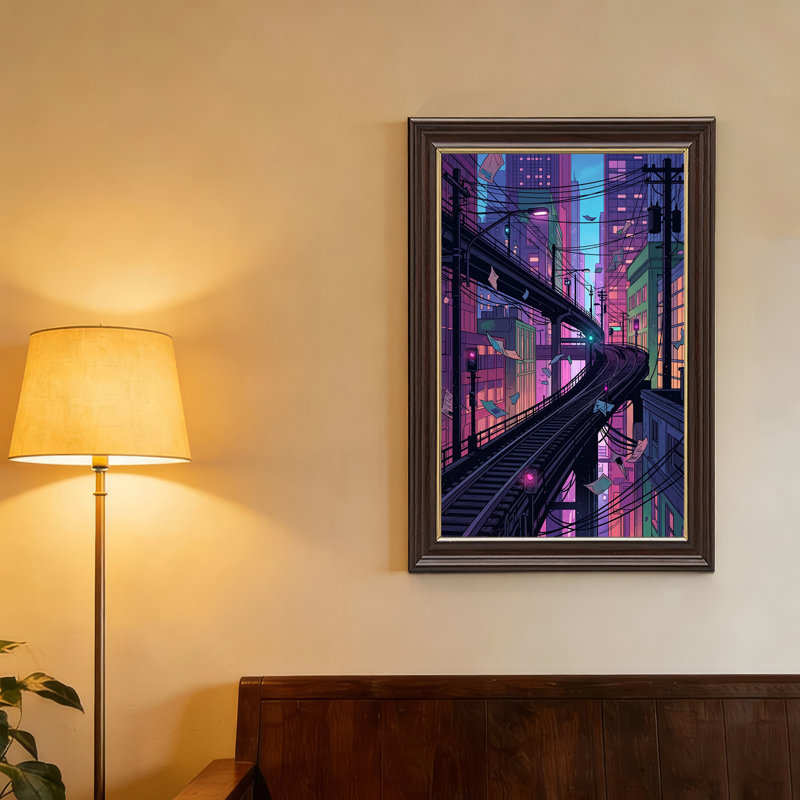 Art mural sur toile Curving, 24"H x 16"W