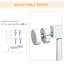 Pressure Fit Safety Gate for Doors Dog Gate with Auto Close 75-103 cm - White