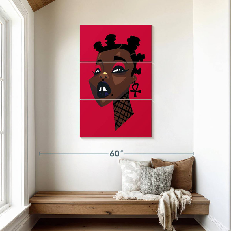 Femme Leisha Afro Punk, H 45 po x l 28 po