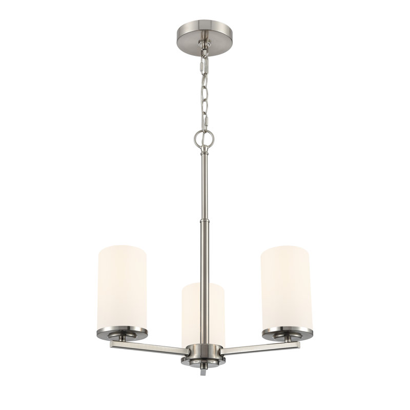 Verlana 19" 3-Light Chandelier - Brushed Nickel, Brushed Nickel