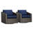 Tiaka 2-Person Swivel Outdoor Seating Group-300930574-300930569