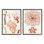 «Collage of Unique Ocean Coral Red Brown», ensemble de 2 reproductions d'impressions