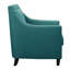 Fauteuil et repose-pieds bleu sarcelle Rodrige-994322203