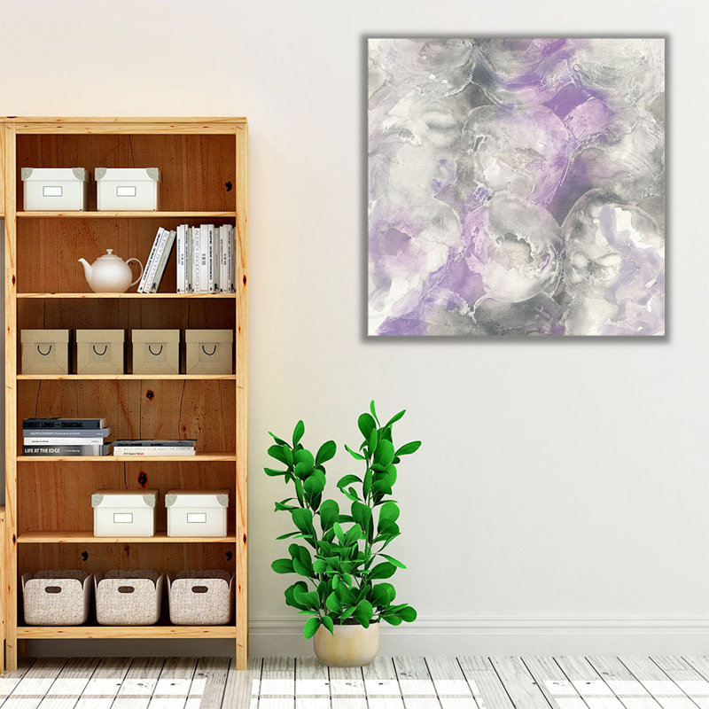«Amethyst Circles I», reproduction d'art sur toile, H 12 po x l 12 po