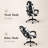 Ergonomic gaming chair with headrest and lumbar support; office chair with adjustable footrest, casters, height adjustment, and 360° swivel; computer chair suitable for home offices