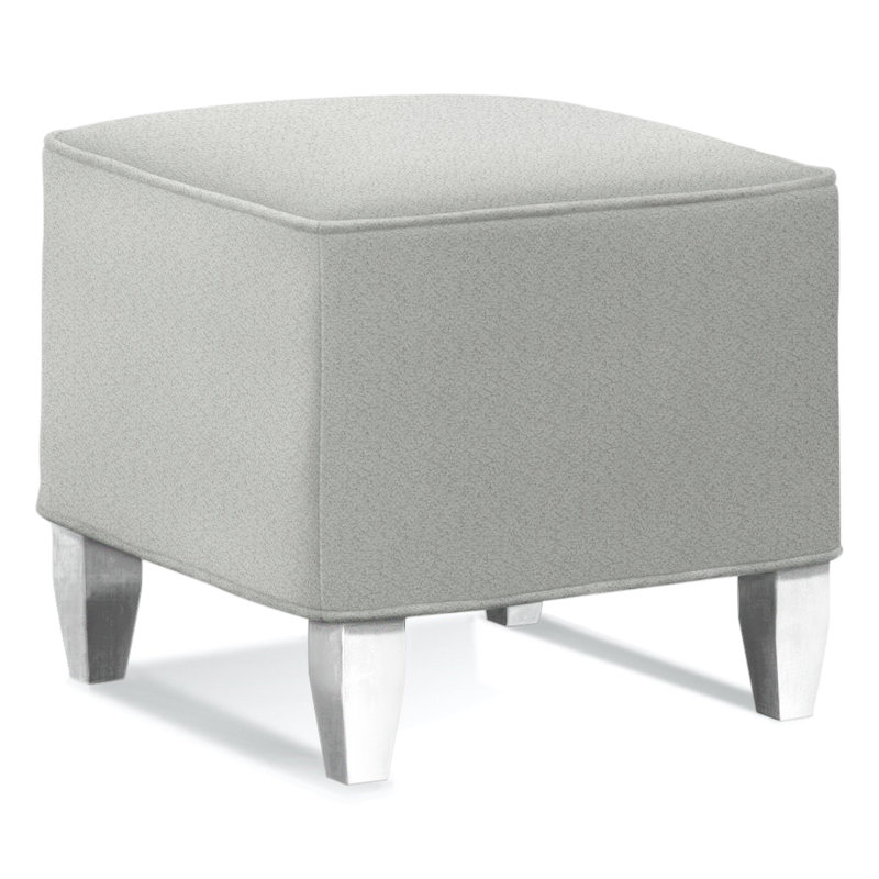 Brooklyn Upholstered Ottoman, Frost White , Bianca Blush; 0809-14