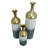 Decorative Metal Vases Set of 3