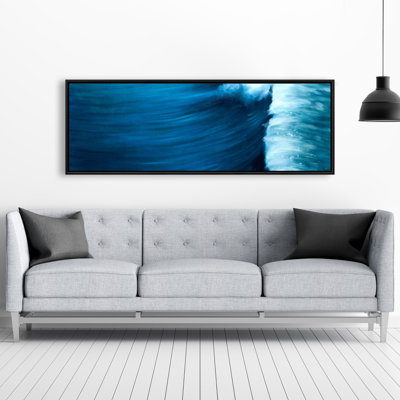 Vague - Toile encadrée côtière contemporaine pour la décoration intérieure
