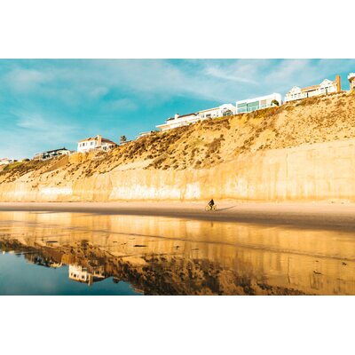 Yellow Bike On A Yellow Beach' by Morgan J Hartley Painting Print on Wrapped Canvas -  Marmont Hill, MH-MORHAR-105-C-36