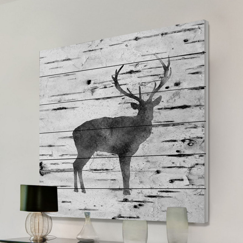 « cerf bouleau écorce » par amanda greenwood, reproduction d’art sur bois blanc, H 40 po x l 40 po x P 1,5 po