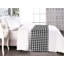 Ambesonne Crazy Art Bed Runner Symmetric Abstract Shapes Charcoal Grey and White-106930115