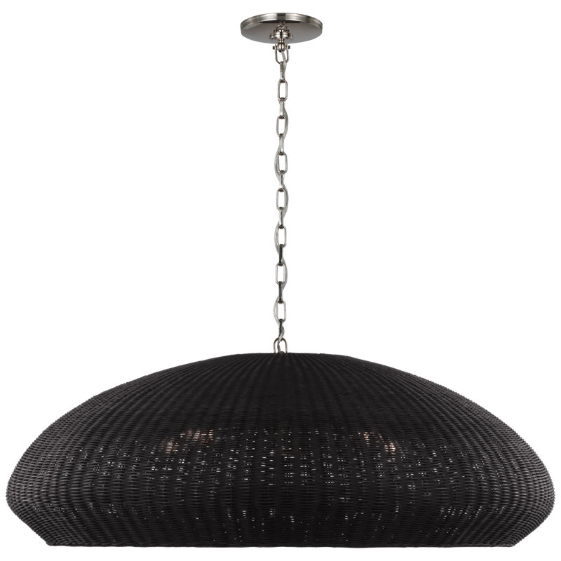 Kokomo Pendant by Chapman & Myers, 16.75" H x 44" W x 44" D, Polished Nickel, Ash
