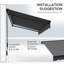 Dakota Fields 350cm W x 250cm D Polyester Cover Motorised Retractable Patio Awning