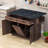 Okeima Kitchen Island Cart with Drop Leaf, Spice and Towel Racks, Trash Can Storage and Rolling Wheels-719211084