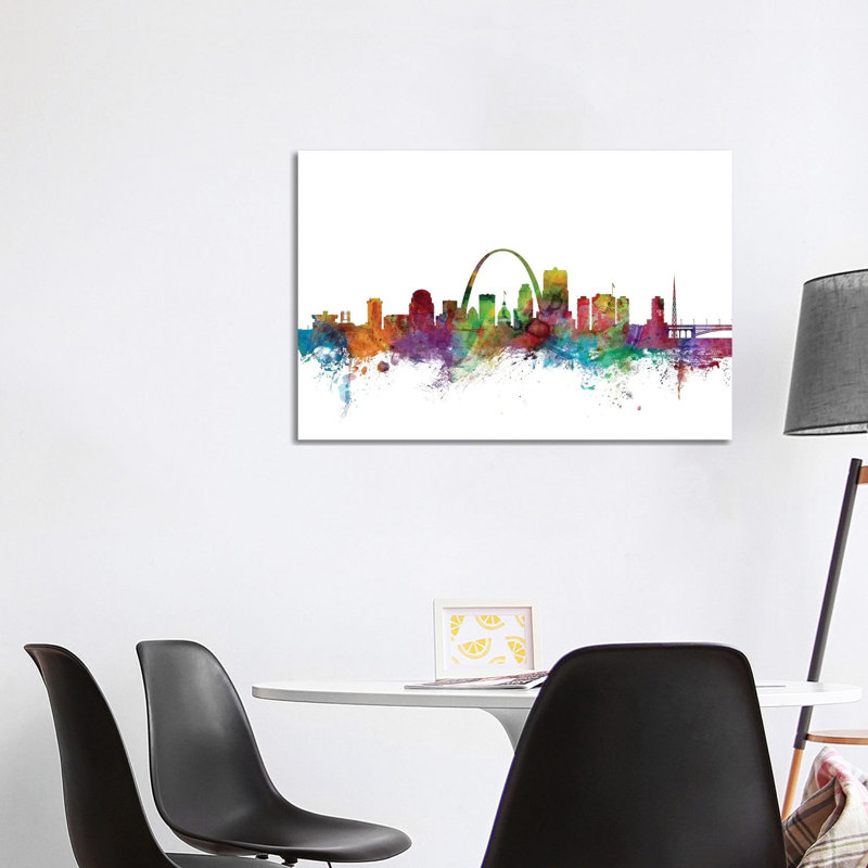 St. Louis, Missouri Skyline by Michael Tompsett - Wrapped Canvas Gallery-Wrapped Canvas Giclée