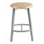 Fixed Height Industrial/Shop Stool, Butcher Block Seat-86654609