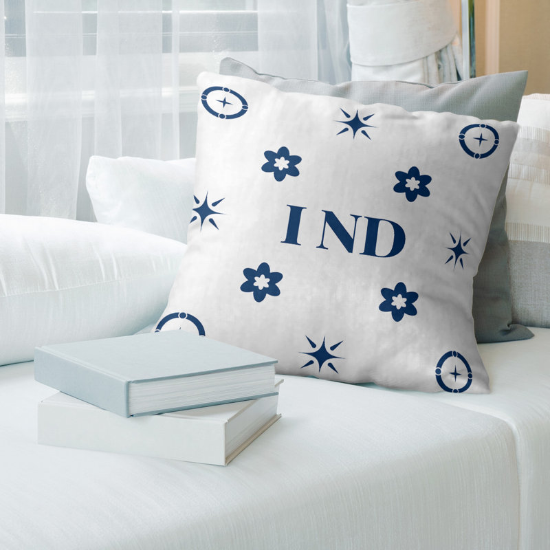 Coussin Indianapolis, White/Indianapolis Navy Blue/Navy Blue