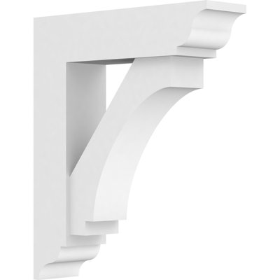 3"W x 12"D x 14"H Standard Imperial Architectural Grade PVC Bracket With Traditional Ends