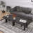 Modern Black Wooden Nesting Coffee Table Set