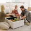 Canapé modulaire 4 places avec 2 repose-pieds et canapé avec rangement-496126625-501390725