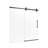 Compact Frameless Shower And Bathtub Enclosures, 5/16 Inch Thick Tempered Glass, Modern Matte Black Design
