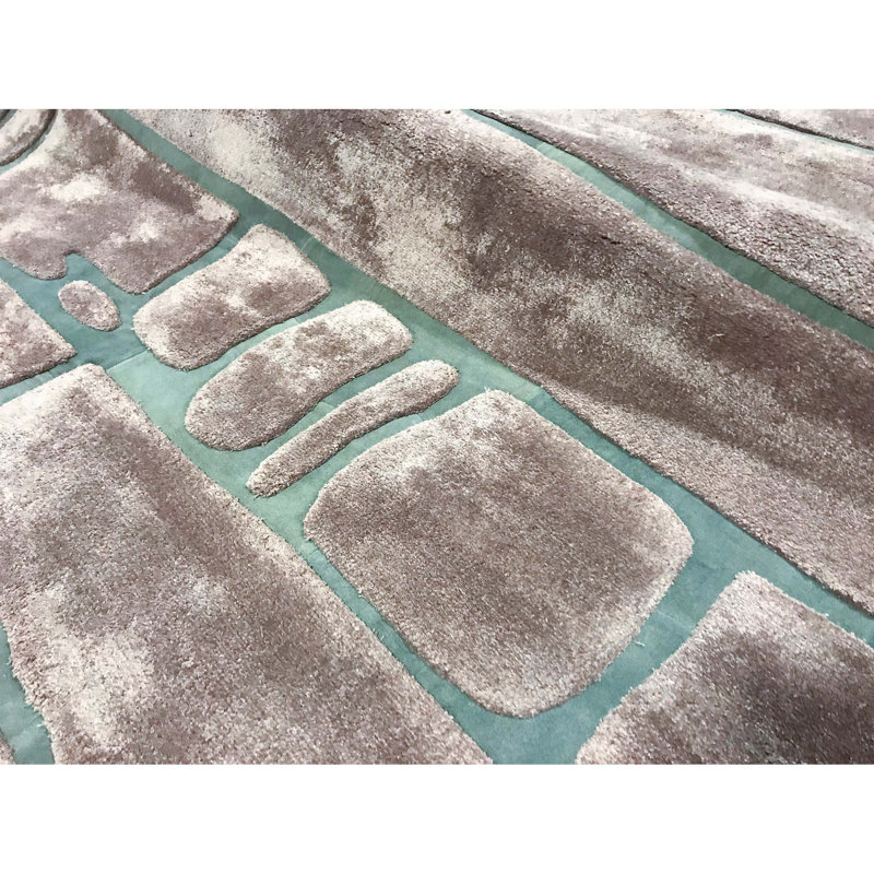 Abstract Area Rug in Brown