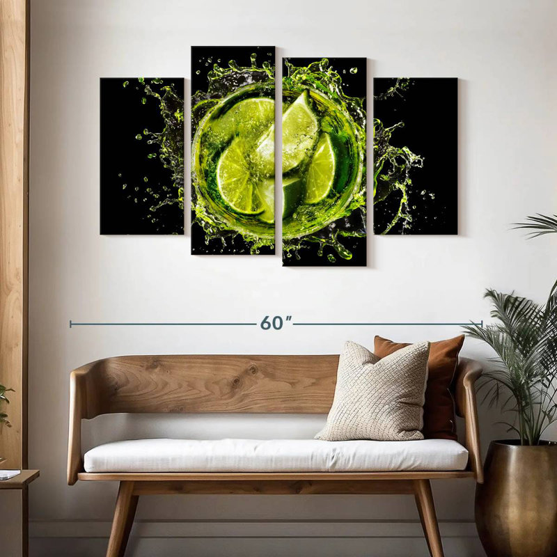 Yarlin Lime Cocktail Splash, H 32 po x l 52 po