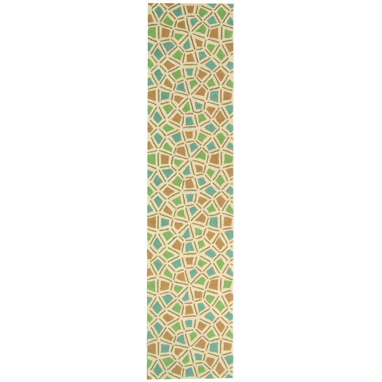 Atilia Hand Hooked Cotton Pile Geometric Rug