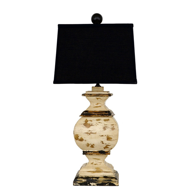 Serena Table Lamp, Cream/Natural, Black